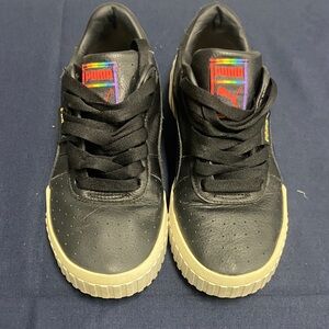 Puma Black Sneakers with rainbow label